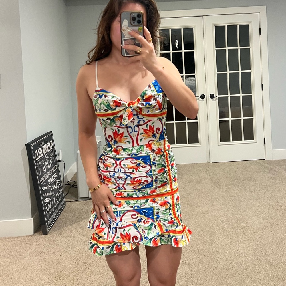 REVOLVE Multicolor Patterned Mini Dress